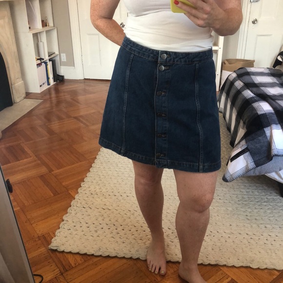 Topshop MOTO Button front denim skirt - Picture 5 of 6